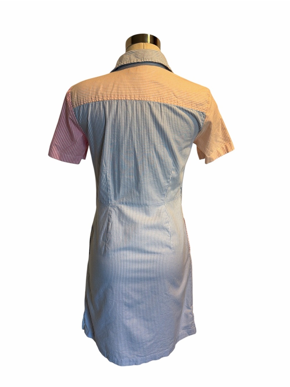 Tommy Hilfiger Pink & Blue Multistripe Oxford Shirtdress - Picture 7 of 9